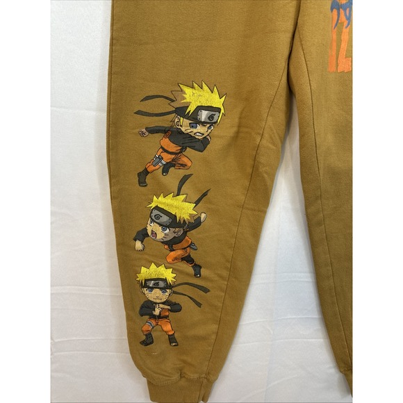 Naruto Shippuden Sweat Pants Ripple Junction Size Med (28x28) Brown Jogger - Picture 4 of 13